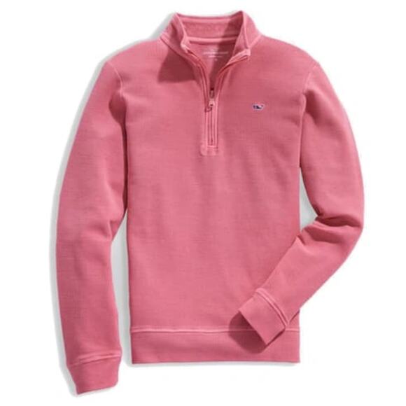 VINEYARD VINES • Bubblegum Pink Quarter Zip Pullover Sweatshirt - Picture 1 of 7